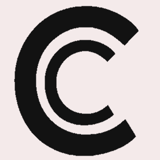 A large C shape with a smaller C inside it.